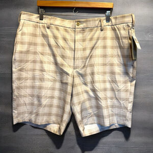 PGA Tour Men's Golf Shorts Tan Plaid Size 42
